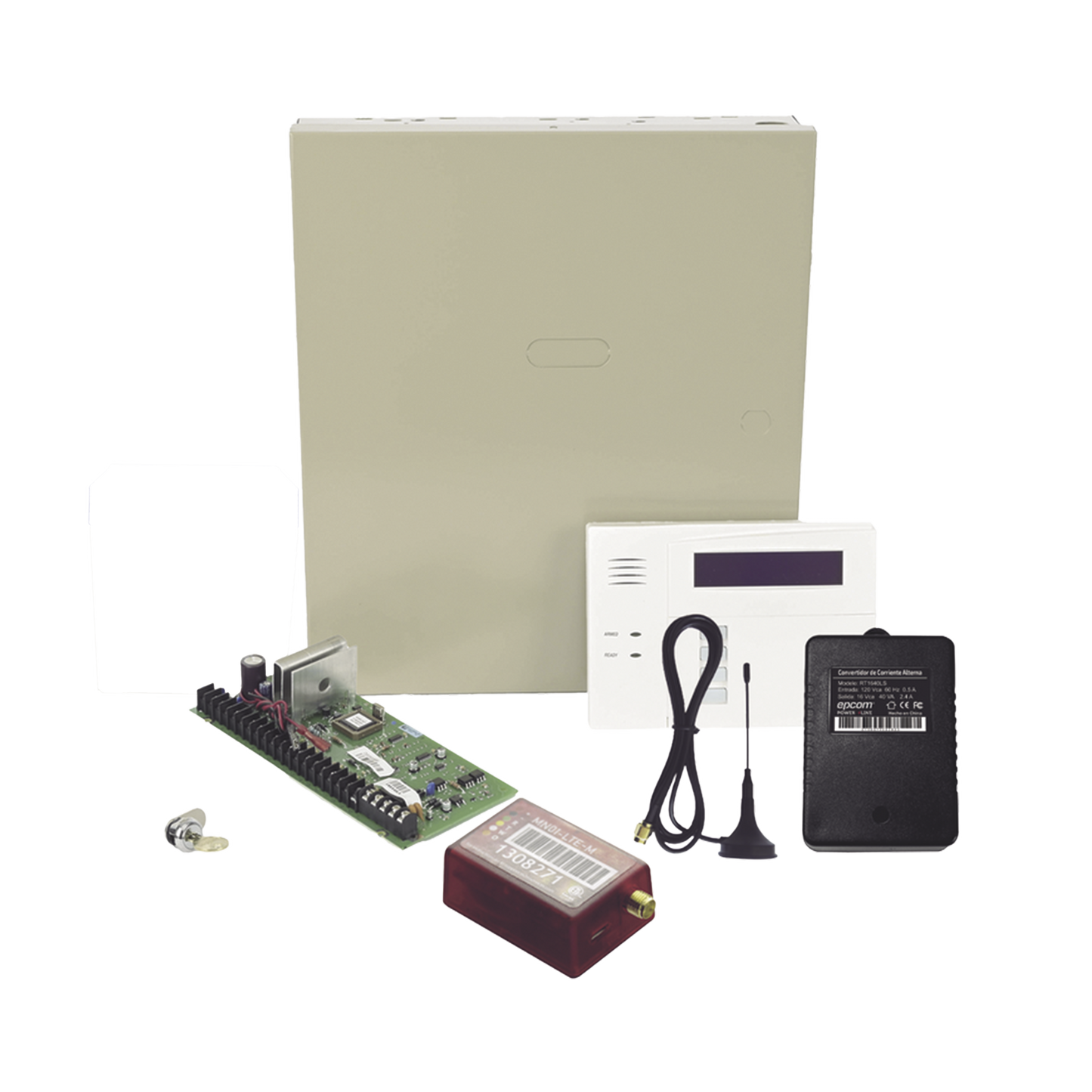 (2 Años 4GLTEM/5G ILIMITADO INCLUIDO)  Kit Vista48LA con comunicador 4GLTEM/5G MN01, Teclado, Gabinete y Transformador