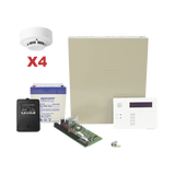 Kit de Panel de Alarma VISTA48LA con Gabinete, Batería y Transformador / 4 Sensores de humo