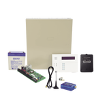 (1 Año datos ILIMITADO INCLUIDO)  Kit Vista48LA con comunicador MINI012G, Teclado, Gabinete, Bateria y Transformador