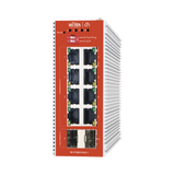 Switch L2+ PoE Industrial / Administración Cloud-Web-CLI / 8 Puertos PoE af/at 100/1000 Mbps / 2 Puertos SFP Gigabit / Presupuesto PoE 120 W / Protocolo ERSP (redundancia enlaces)