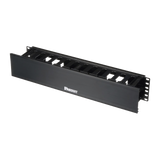 Organizador de Cables Horizontal PatchLink, Sencillo (Solo Frontal), Con Tapa Extendida, Para Rack de 19in, 2UR