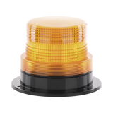 Burbuja Brillante de Larga Vida Útil, con 8 LEDs Color Ambar, Domo Ambar, 110 Vca
