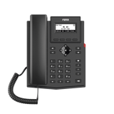 Teléfono IP empresarial para 2 lineas SIP con pantalla LCD,  Puertos Gigabit, Códec Opus, conferencia de 6 vías, PoE.
