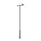 Poste Seccionado de 6 Metros / Especializado para la Instalación de Videovigilancia / Incluye Base de Cimentación y Brazo para Cámara PTZ / Color Negro