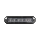 Luz Auxiliar Ultra Brillante  IP67 de 6 LEDs, Color Rojo, con mica transparente y bisel negro
