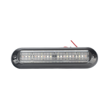 Luz Auxiliar, Ultra Brillante, IP67, 18 LEDs, Tricolor, Color Rojo/Claro/Azul, con mica transparente y bisel negro