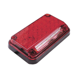 Luz de Advertencia de 7X4", Color Rojo, Con Luz de Trabajo, Ideal para Ambulancias
