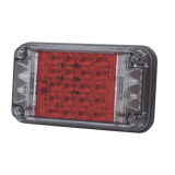 Luz de Advertencia de 7X4", Color Rojo, Con Luces de Trabajo, Ideal para Ambulancias