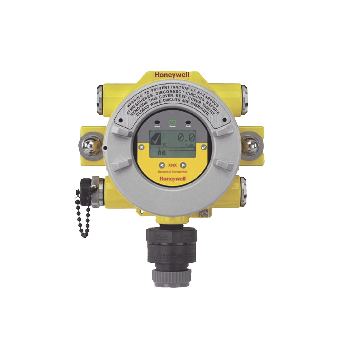 Transmisor Universal Serie XNX Para Sensores Tóxicos y Oxigeno, Con HART sobre salida 4-20 mA, Interfaz Local HART, UL/CSA, 3 entradas 3/4" NPT, Aluminio Pintado