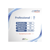 LICENCIA PROFESSIONAL BIOTIME CLOUD 2.0  / 100 USUARIOS / 15 DISPOSITIVOS (Licencia Anual)