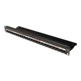 Patch Panel Z-MAX, de 24 puertos, Modular (vacío), Plano, 1UR