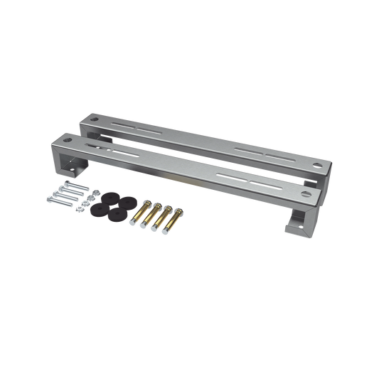 ZT-MPF-180 Base para piso universal ajustable para capacidades de 1 a 3 toneladas con pernos deslizables y amortiguación