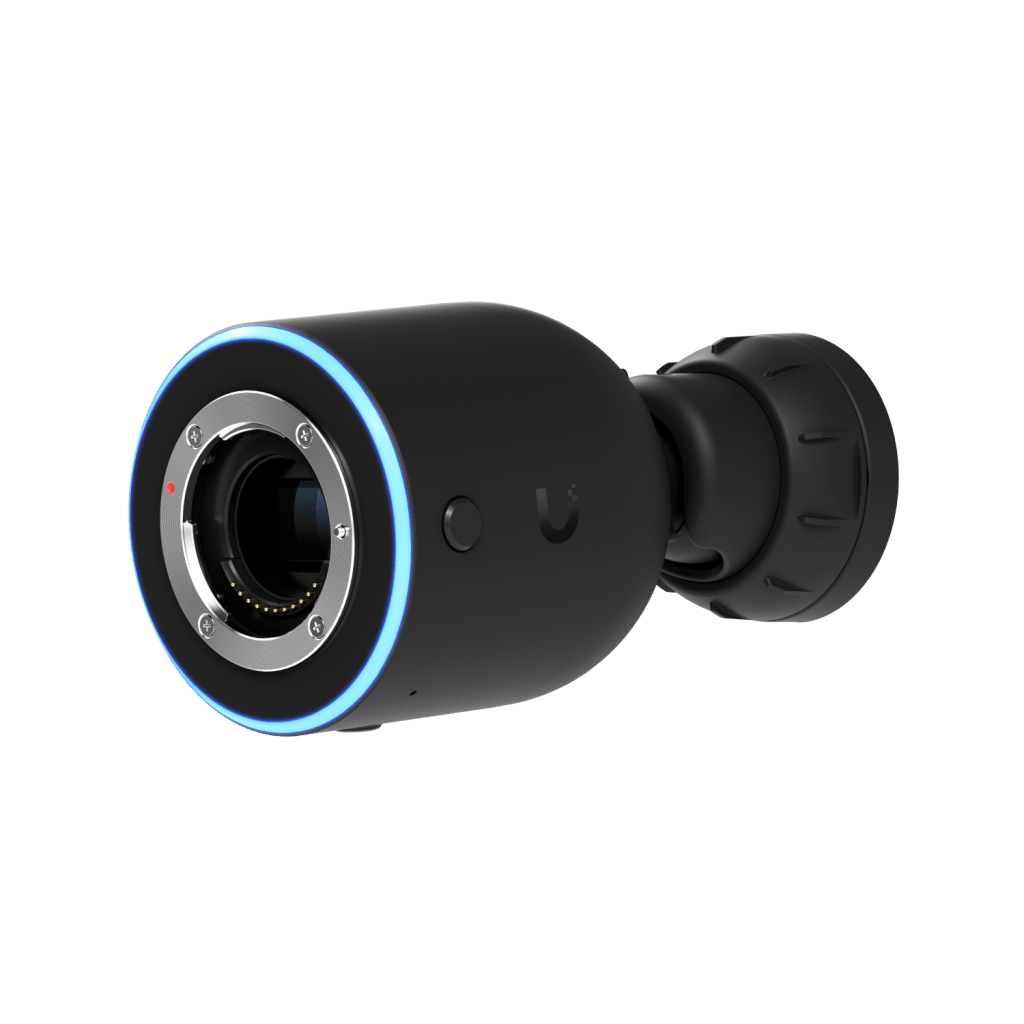 UniFi Protect AI DSLR – Cámara 4K PoE+ para Interior/Exterior con Sensor de Alta Sensibilidad, Lente Fija Gran Angular de 17 mm y Analítica Avanzada por IA