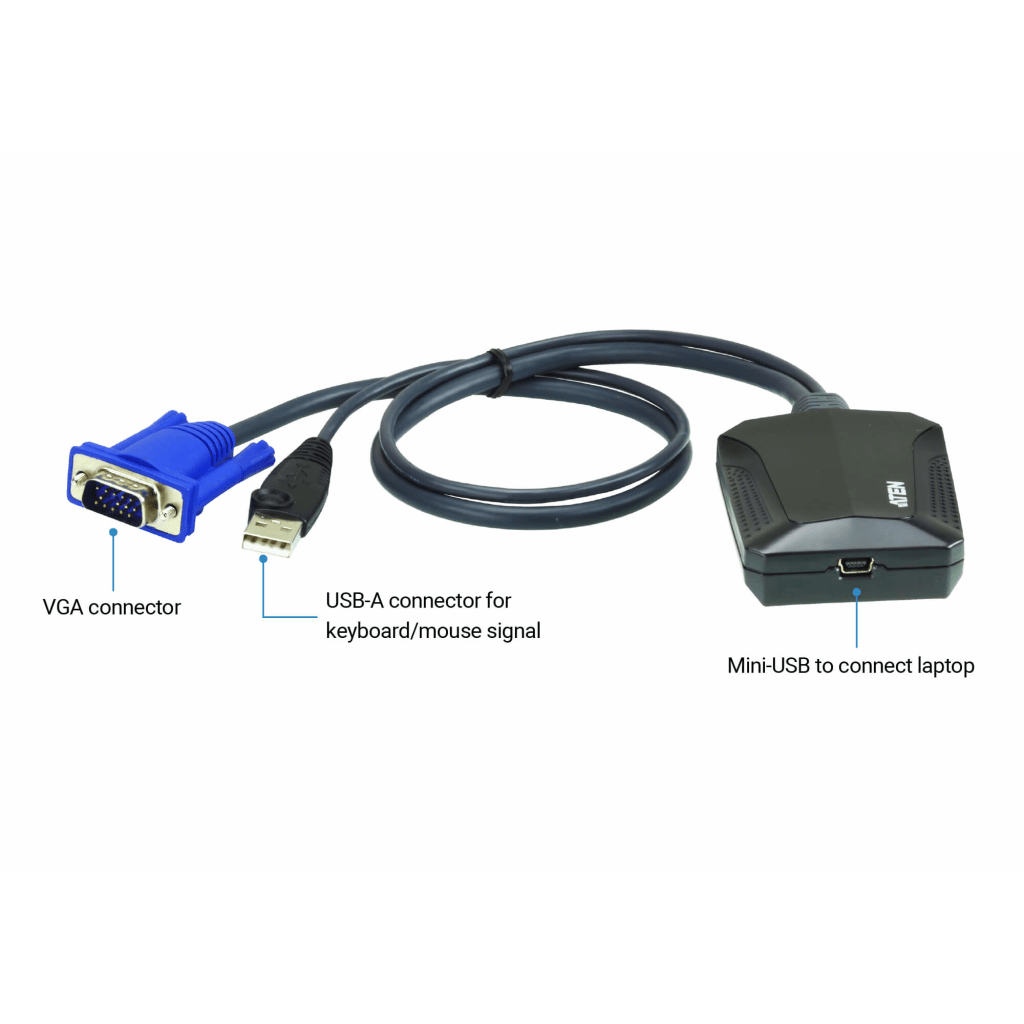 Kit de TI del adaptador para carrito de emergencia de consola KVM USB para ordenador portátil
