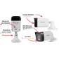 [Audio Bidireccional + Dual Light + ColorVu] Bala TURBOHD 3K  (5 Megapixel) / Lente 2.8 mm Angulo de vision 112° / 30 mts IR EXIR + 20 mts Luz Blanca / Micrófono y Bocina Integrado / Exterior IP67 / Metal / dWDR
