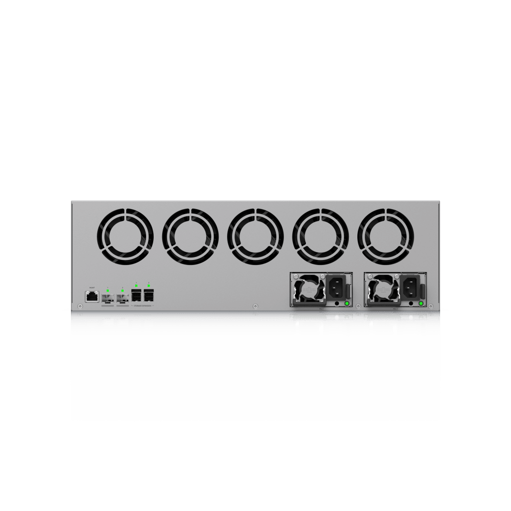 NVR Empresarial Core UniFi Protect 3U con 16 Bahías para HDD/SSD 2.5”/3.5”, Soporte para hasta 300 Cámaras 4K o 500 Full HD, Fuentes de Poder Hot-Swap y Expansión de Almacenamiento Opcional