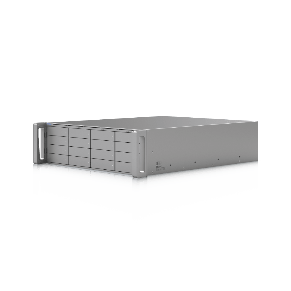 NVR Empresarial Core UniFi Protect 3U con 16 Bahías para HDD/SSD 2.5”/3.5”, Soporte para hasta 300 Cámaras 4K o 500 Full HD, Fuentes de Poder Hot-Swap y Expansión de Almacenamiento Opcional