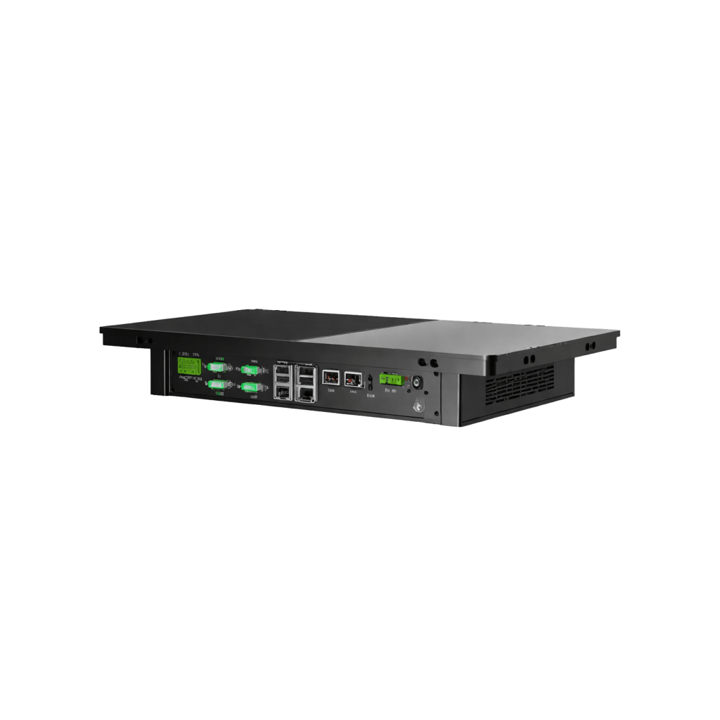 Computadora Visual Industrial / Intel Core i7-8700T / 8GB RAM / 128GB SSD + 2TB HDD / Pantalla Táctil 15.6" 1080p / 4 Puertos Gigabit / Windows 10 / GPIO / Metal / Montaje VESA