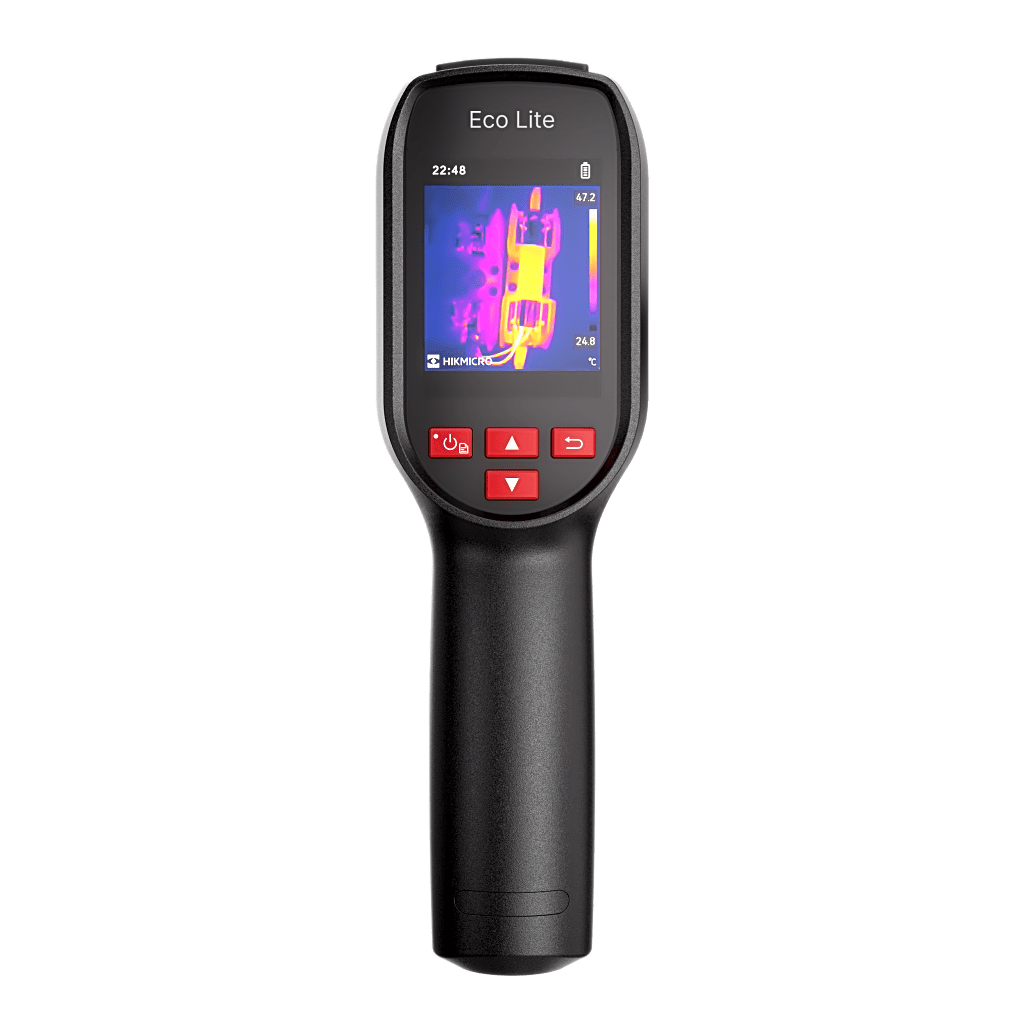 Cámara Térmica Eco Lite / Detector de 96 × 96 Píxeles / Medición de -20 °C a 550 °C / Autonomía 14 Horas / Diseño Compacto IP54 / Ideal para Hogar