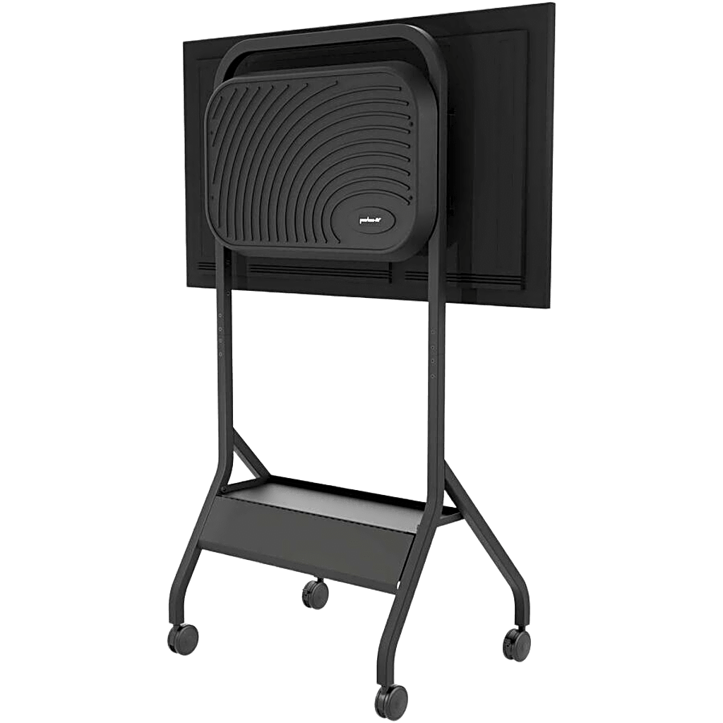 Carro Móvil para Pantalla Plana / 43" a 75"+ Displays / Altura Ajustable 49.8"-65.8" (126.5-167.1 cm) / Capacidad 150 lb (68 kg) / 4 Ruedas Dobles 4" (102 mm) / Gestión de Cableado Interno / Estructura Tubular / Incl