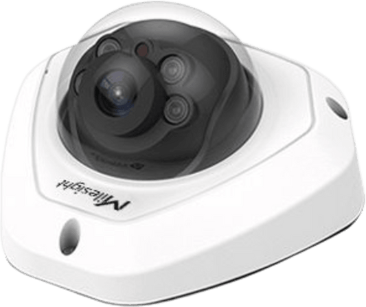 Cámara IP Mini Domo / 4K UHD / 120dB WDR / 0.005Lux Starlight / H.265+ / IR 30mts / PoE / IP67 / IK10 / Análisis de Video AI