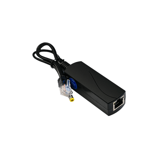 Splitter PoE / IEEE 802.3af/at / 30W / Puerto Gigabit / Salida DC 12V 2A / Indicadores LED / 95x26x20 mm (3.74x1.02x0.79 in)
