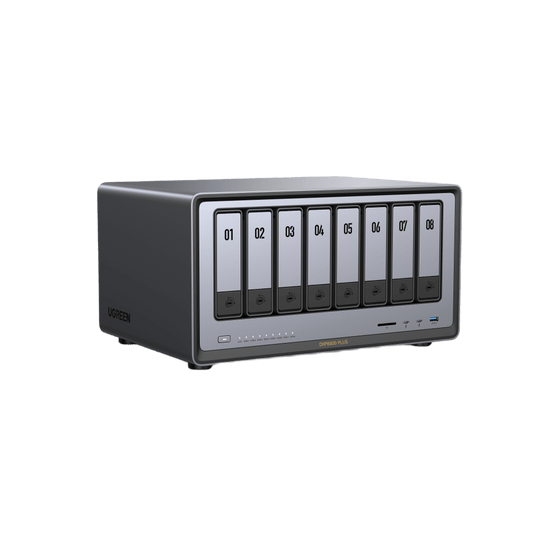 NAS UGREEN NASync DXP8800 Plus / Intel Core i5-1235U 10 Núcleos / 8 Bahías SATA + 2 M.2 NVMe / 2 Puertos 10GbE / Thunderbolt 4 / HDMI 8K / DDR5 Expandible 64GB / PCIe 4.0 x4