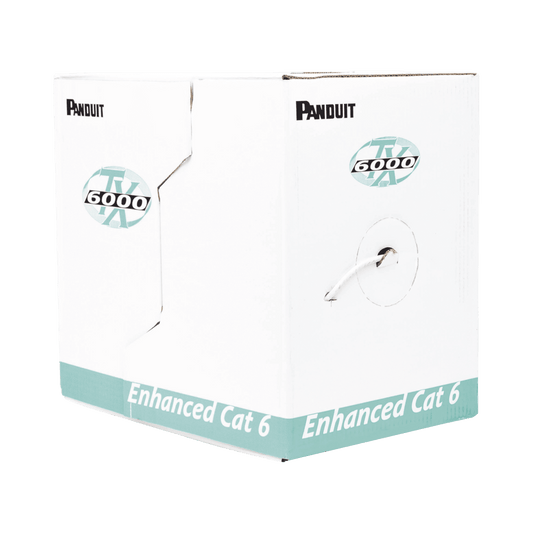 Bobina de Cable UTP 305 Metros (1000 Pies) de Cobre, TX6000? PanNet, Reelex, Gris, Categoría 6 Mejorado (23 AWG), PVC (CMR, Riser), de 4 Pares