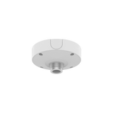 Base de Montaje para Techo SBP-180CMB / Aluminio / Color Blanco RAL9003 / Diámetro 180 mm / Peso 970 g / Tornillo TR30 / Orificio Conduit 19.1 mm / Compatible con Múltiples Modelos Hanwha
