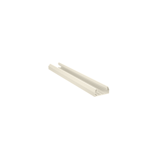 Base para canaleta T-70, de PVC rígido, con orificios perforados para montaje, 103.3 x 44.9 x 1800 mm, Color Blanco Mate