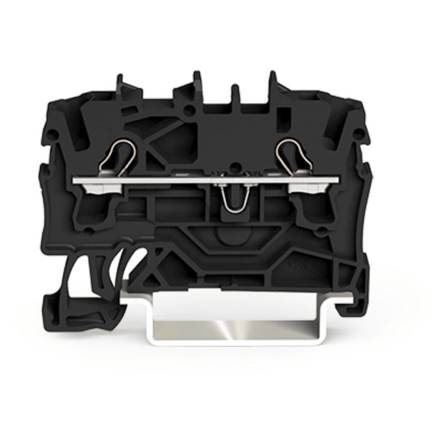 Borna de Paso Serie 2002 / 2 Conductores / Sección 2.5 mm² / Tecnología Push-in CAGE CLAMP® / Aplicaciones Ex e II / Montaje Carril DIN 35x15 y 35x7.5 / Negro / Certificaciones ATEX IECEx UL CSA