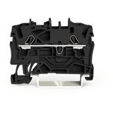 Borna de Paso Serie 2002 / 2 Conductores / Sección 2.5 mm² / Tecnología Push-in CAGE CLAMP® / Aplicaciones Ex e II / Montaje Carril DIN 35x15 y 35x7.5 / Negro / Certificaciones ATEX IECEx UL CSA