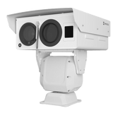 PTZ Punta de Poste IP Dual / Lente Térmico 100 mm (640 X 512) / Lente Óptico 56X Zoom (4 MP) / 800 mts IR Laser / 36 VCC / IP66 / Recubrimiento Anticorrosivo