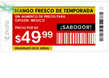 Etiqueta de Estantería Electrónica ESL ZKE21B / Pantalla EPD 2.13 Pulgadas / Resolución 122x250 Píxeles / 4 Colores (Negro Blanco Rojo Amarillo) / BLE 5.0 con Encriptación AES-128 / Batería 5 Años / NFC / C