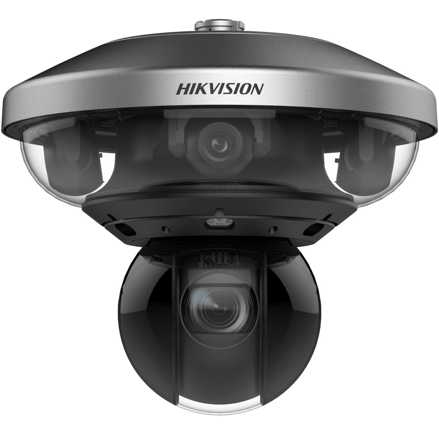 PanoVu Series / 1 PTZ 40X Zoom (4 Megapixel) + 8 Lentes 2.8 mm (360° / 32 Megapixel) / Posicionamiento 3D / Autoseguimiento 3.0 / Deep Learning / IP67 / IK10 / WDR 120 dB / Micro SD