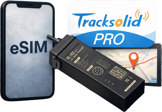 eSIM / GPS / Localizador para Vehiculos / 4G LTE CAT1 con Fallback a 2G / Apagado y encendido de motor remoto / Entrada analogica / Sistema de protección de baterias / Tamaño super pequeño con IP66 / Robusto / eSIM Servicio SIM500MB1Y