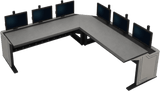 Consola Modular para Centros de Control | Superficie Endurance Plus 32 mm | Sistema Versa-Trak | Gestión Integrada de Cables | Estructura Acero y MDF | Expandible y Reconfigurable | Estructura Base de 48"/ 60"/ 72"