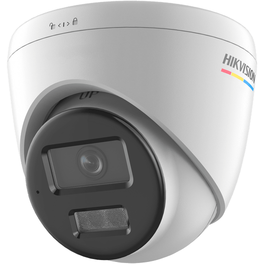 [Dual Light + ColorVu] Turret IP 6 Megapixel / Lente 2.8 mm / 30 mts IR + 30 mts Luz Blanca / Micrófono Integrado / ACUSENSE Lite / Exterior IP67 / WDR 120 dB / PoE / Micro SD