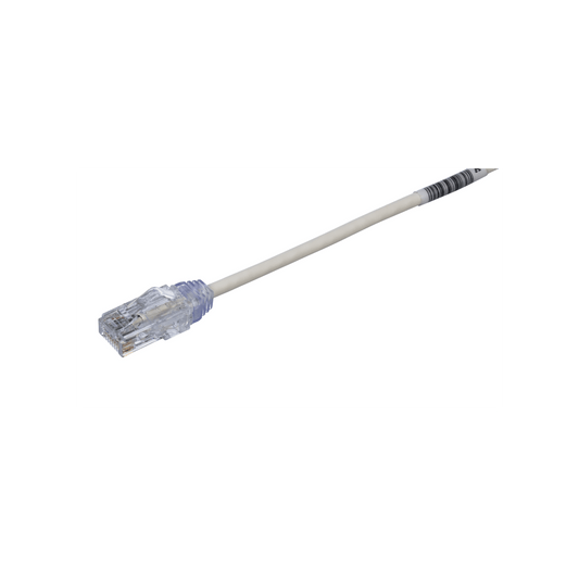 Cable de Parcheo TX6, UTP Cat6, Diámetro Reducido (28AWG), Color Blanco Mate, 15 ft