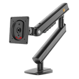 Brazo Ergonómico para Monitor / Soporte 17"-32" / Carga 2-7 kg / Ajuste de Tensión / Rotación ±90° / Instalación Abrazadera o Pasacables