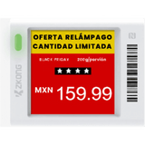 Etiqueta Electrónica de Estantería ESL 1.5" / Pantalla EPD Gráfica Matriz de Puntos 152x152 píxeles / 4 Colores (Negro Blanco Rojo Amarillo) / BLE 5.0 con Encriptación AES-128 / Autonomía 3 Años con 4