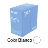 Cable de Red U/UTP Cat6 23AWG / Cumple ANSI-TIA-568.2-D / RoHS 2.0 / CPR Fca / Longitud 305 Mts / PVC Blanco / Resistencia a la Tracción y Compresión / Operación -20°C a 70°C