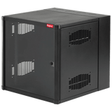 Gabinete AccessPlus de Montaje en Pared de 19in, Rieles Numerados y Roscados #10-32, Puerta con Ventana de Seguridad, 600 mm de Ancho, 762 mm de Profundidad, 26 UR, Color Negro
