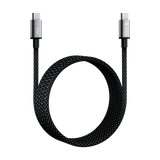 Cable de Carga USB-C a C 1.5 Metros / Tecnología GaN (Nitruro de Galio / Fast-Charging / Potencia 60W / Velocidad Transferencia 480 Mbps / Material Nylon /  Conector Aluminio Anodizado