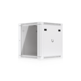 UACC Rack Cabinet 12U (598 x 600 mm) - Gabinete Cerrado para Montaje en Pared con Puerta Frontal de Vidrio Templado, Totalmente Ensamblado con Ventiladores Integrados y Paneles Removibles