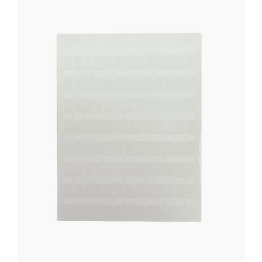 Hojas con 1000 Etiquetas Poliofina para Impresora Láser/Inyección de Tinta, Ancho 96.3mm x Alto 7.6mm, Color Blanco