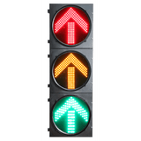 Semáforo de Tráfico Vertical / LED de Cuatro Elementos / Luces Rojas, Amarillas y Verdes / Carcasa PC y ABS / Acabado Mate / Protección IP53 / Transformador AC 24 V / Peso 20 kg