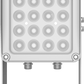 Lampara IR de Luz Continua / 16 Lámparas LED / Distancia Efectiva 16 a 25 metros / Cobertura 40° / Exterior IP66