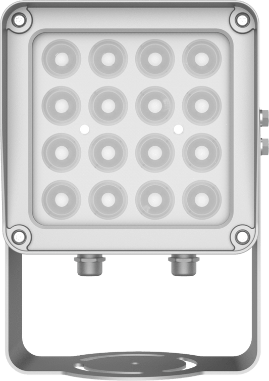 Lampara IR de Luz Continua / 16 Lámparas LED / Distancia Efectiva 16 a 25 metros / Cobertura 40° / Exterior IP66