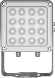 Lampara IR de Luz Continua / 16 Lámparas LED / Distancia Efectiva 16 a 25 metros / Cobertura 40° / Exterior IP66